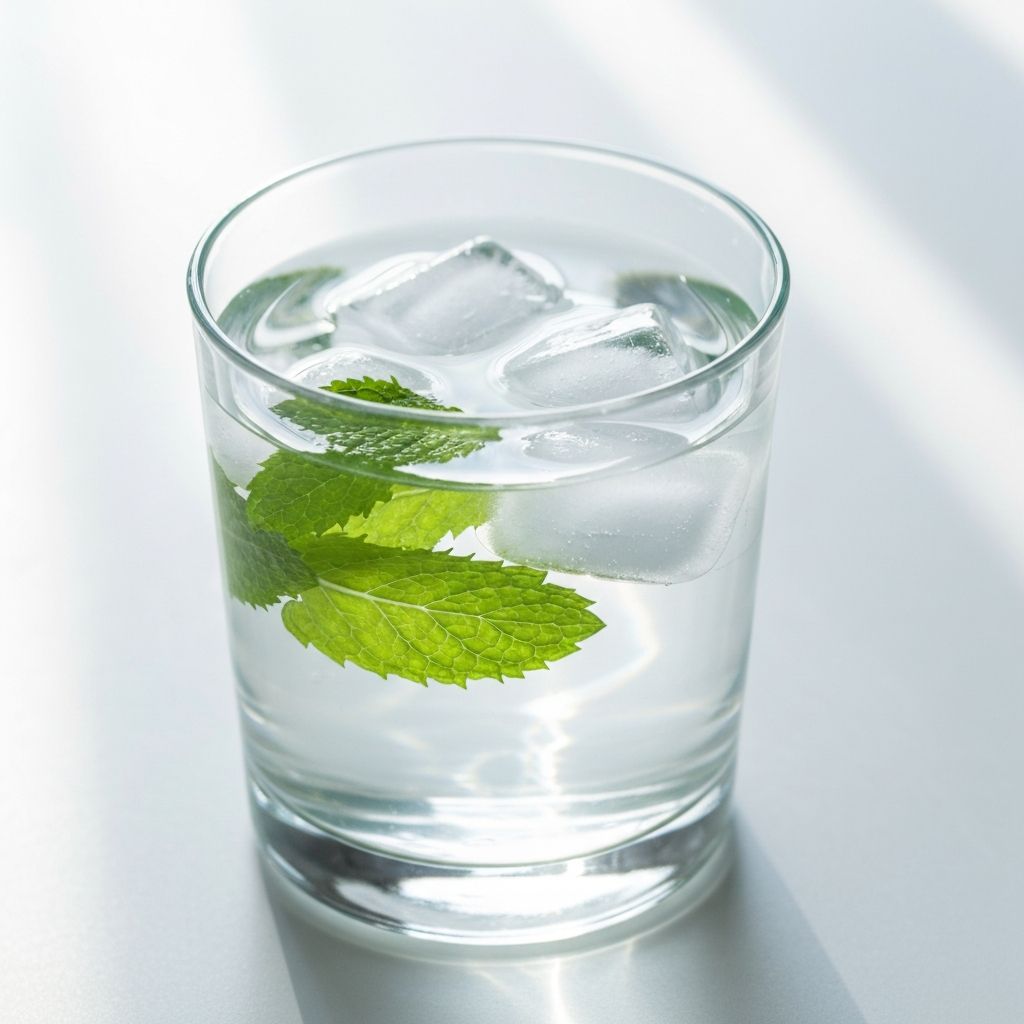 Apă proaspătă cu lămâie și gheață